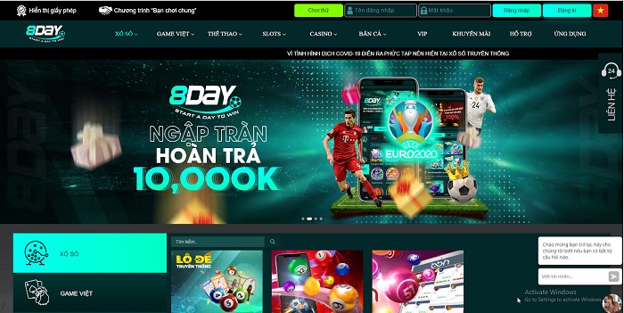 8Day Nhà Cái Trực Tuyến Hàng Đầu Châu Á 12 Cổng game 8day có nhiều chương trình khuyến mãi