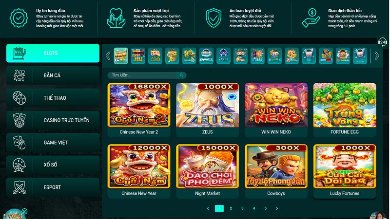 8Day Nhà Cái Trực Tuyến Hàng Đầu Châu Á 10 Các sản phẩm game đa dạng và đầy thú vị
